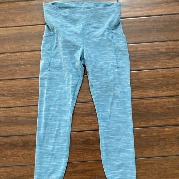 Lululemon Power Thru High Rise Tight Heathered Capture Blue size 10 - Picture 8 of 10